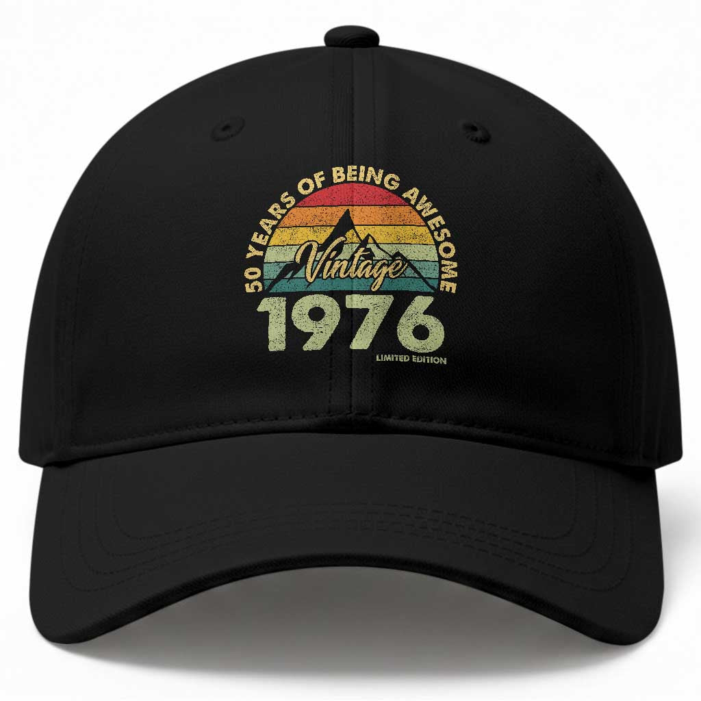 50th Birthday Baseball Cap Vintage 1976 Limited Edition 50 Year Old Gift TS10 Print Your Wear