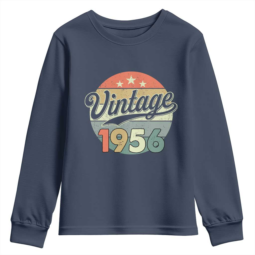 Vintage 1956 Youth Sweatshirt 70 Year Old 70th Birthday Gifts TS10 Navy Print Your Wear
