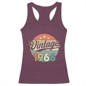 Vintage 1966 Racerback Tank Top 60 Year Old 60th Birthday Gifts TS10 Maroon Print Your Wear