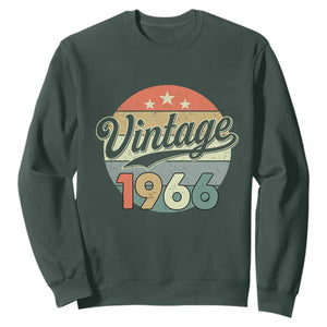 Vintage 1966 Sweatshirt 60 Year Old 60th Birthday Gifts TS10 Dark Forest Green Print Your Wear