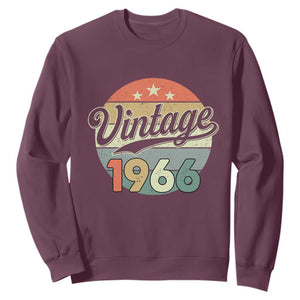 Vintage 1966 Sweatshirt 60 Year Old 60th Birthday Gifts TS10 Maroon Print Your Wear