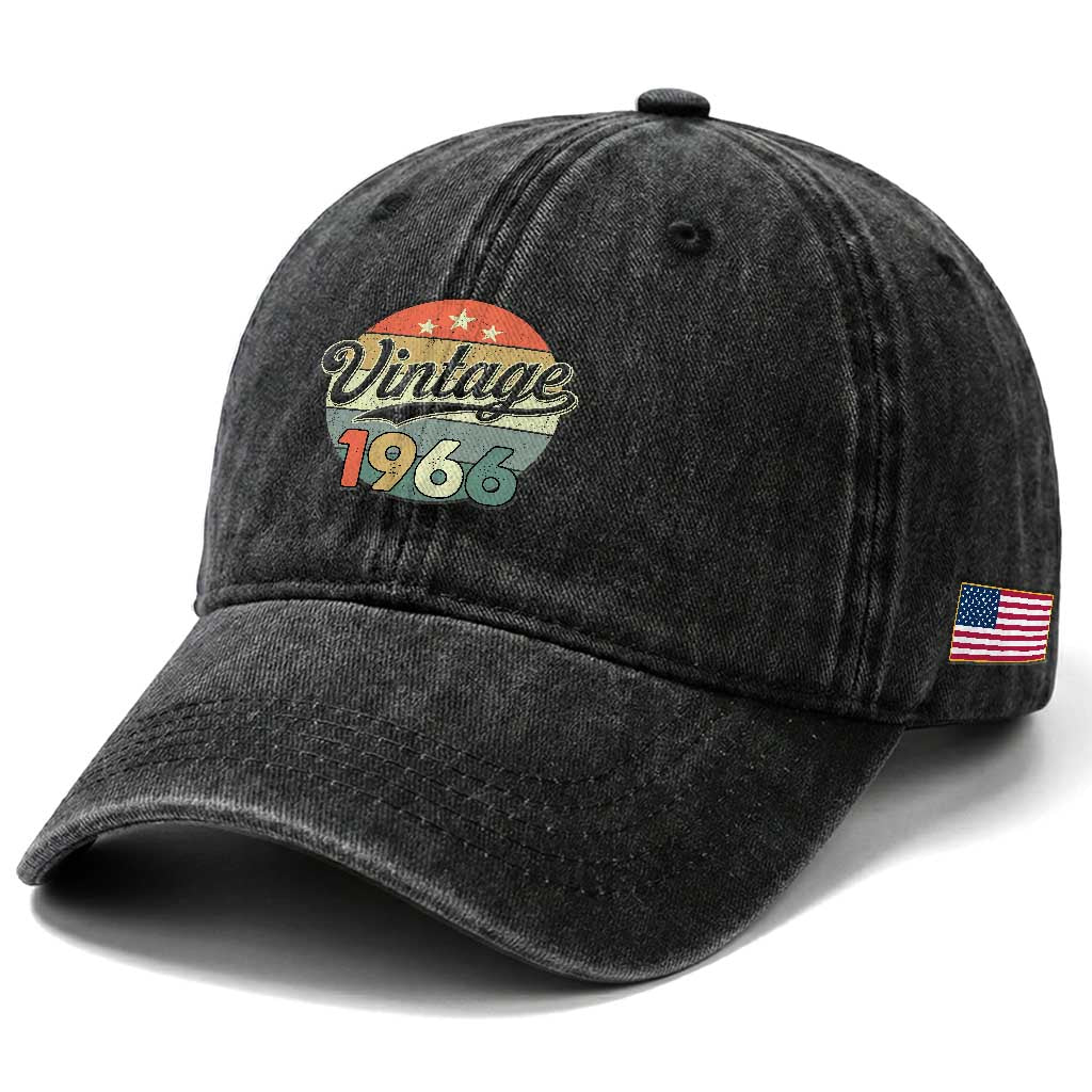 Vintage 1966 Washed Cotton Baseball Cap 60 Year Old 60th Birthday Gifts TS10 Print Your Wear