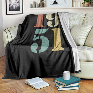 75th Birthday Throw Blanket Classic Retro 1951 70 Year Old Gifts TS10 Print Your Wear