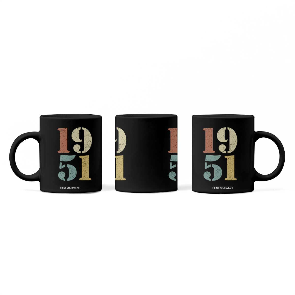 75th Birthday Coffee Mug Classic Retro 1951 70 Year Old Gifts TS10 Print Your Wear