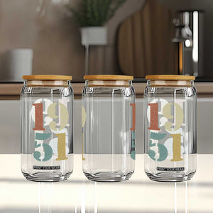 75th Birthday Glass Can Classic Retro 1951 70 Year Old Gifts TS10 Print Your Wear