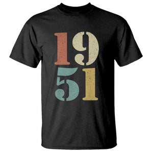 75th Birthday T Shirt Classic Retro 1951 70 Year Old Gifts TS10 Black Print Your Wear