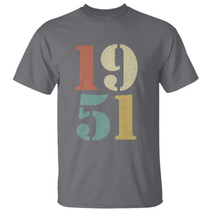 75th Birthday T Shirt Classic Retro 1951 70 Year Old Gifts TS10 Charcoal Print Your Wear
