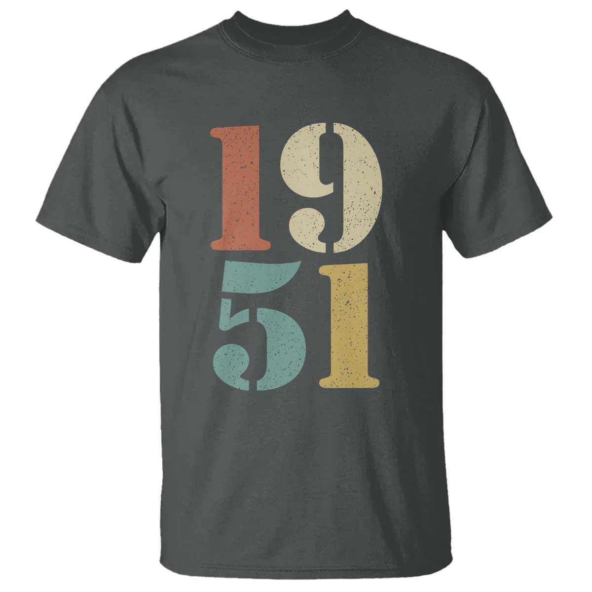 75th Birthday T Shirt Classic Retro 1951 70 Year Old Gifts TS10 Dark Heather Print Your Wear