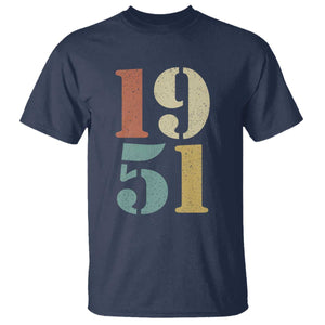 75th Birthday T Shirt Classic Retro 1951 70 Year Old Gifts TS10 Navy Print Your Wear