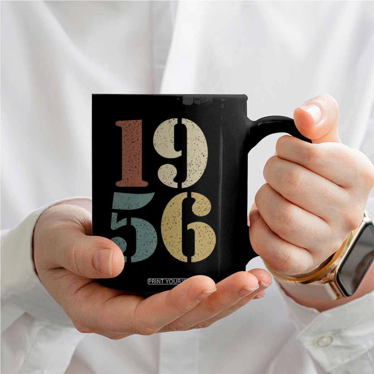 70th Birthday Coffee Mug Classic Retro 1956 70 Year Old Gifts TS10 Print Your Wear