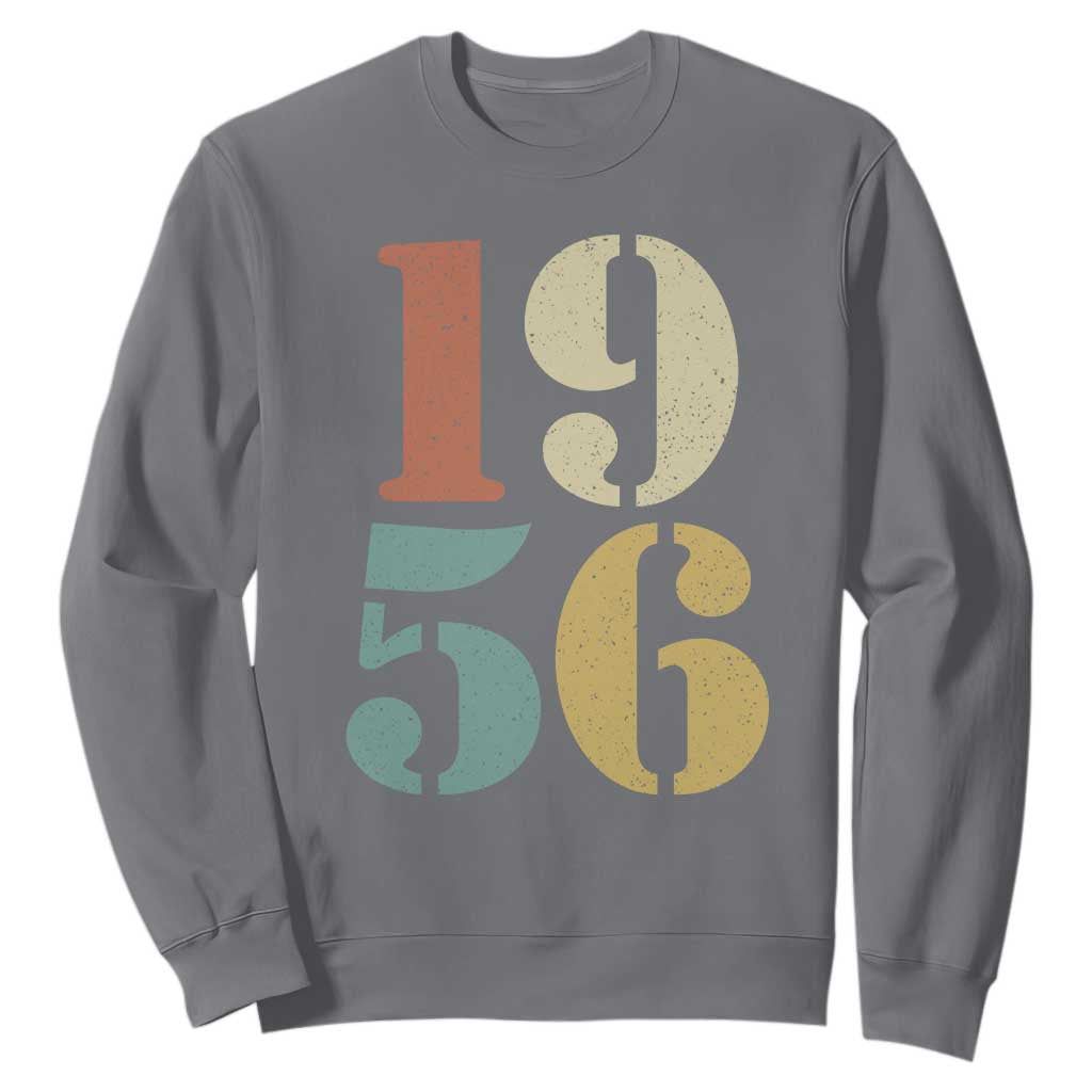 70th Birthday Sweatshirt Classic Retro 1956 70 Year Old Gifts TS10 Charcoal Print Your Wear