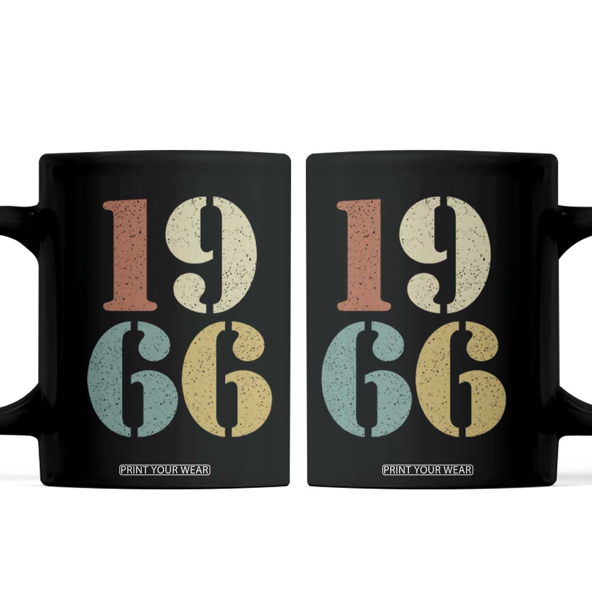 60th Birthday Coffee Mug Classic Retro 1966 60 Year Old Gifts TS10 Black Print Your Wear
