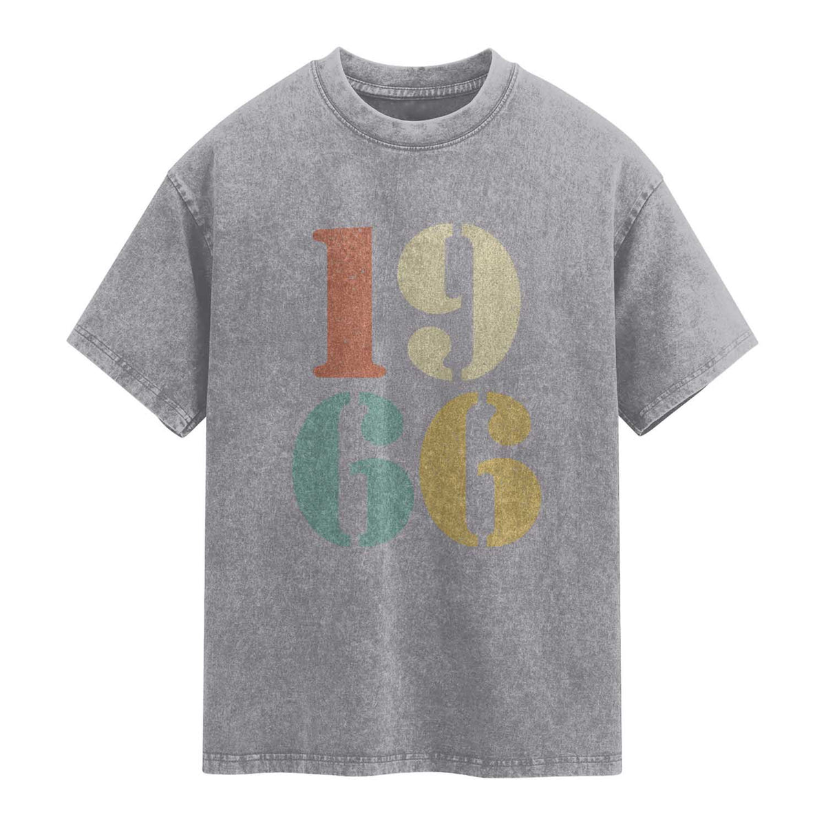 60th Birthday Washed Cotton T-Shirt Classic Retro 1966 60 Year Old Gifts