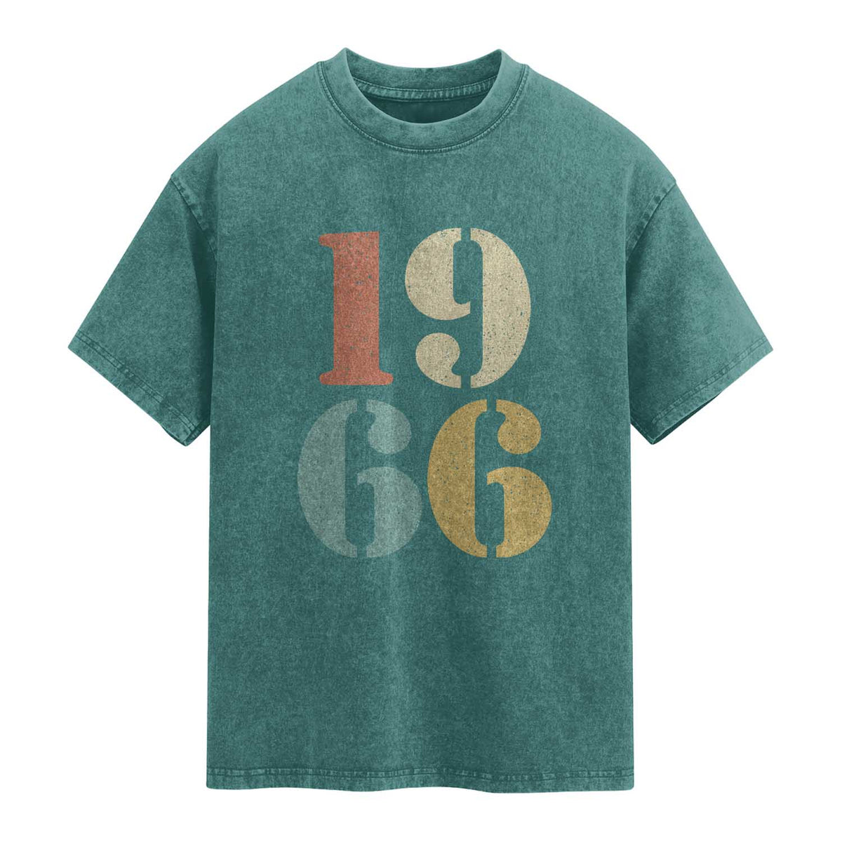 60th Birthday Washed Cotton T-Shirt Classic Retro 1966 60 Year Old Gifts