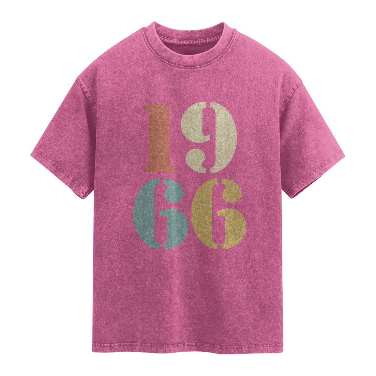 60th Birthday Washed Cotton T-Shirt Classic Retro 1966 60 Year Old Gifts