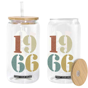 60th Birthday Glass Can Classic Retro 1966 60 Year Old Gifts TS10 Print Your Wear