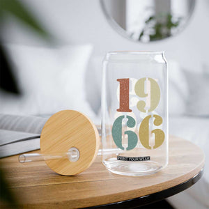 60th Birthday Glass Can Classic Retro 1966 60 Year Old Gifts TS10 Print Your Wear