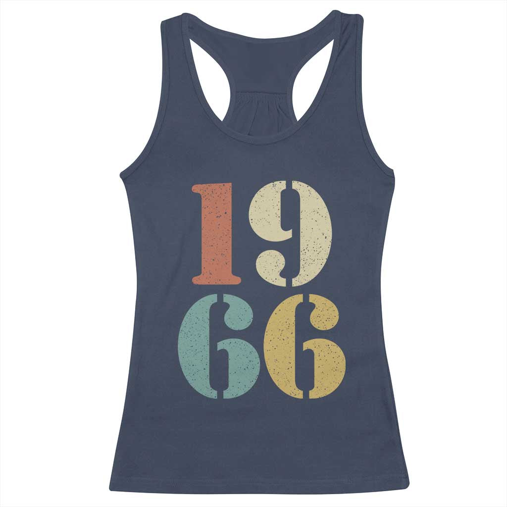 60th Birthday Racerback Tank Top Classic Retro 1966 60 Year Old Gifts TS10 Navy Print Your Wear