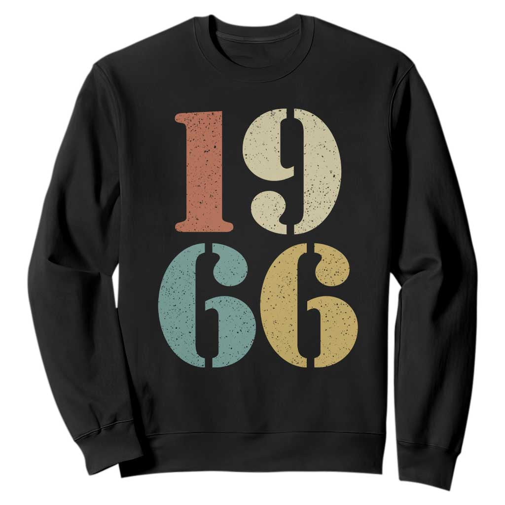 60th Birthday Sweatshirt Classic Retro 1966 60 Year Old Gifts TS10 Black Print Your Wear