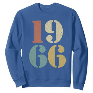 60th Birthday Sweatshirt Classic Retro 1966 60 Year Old Gifts TS10 Royal Blue Print Your Wear