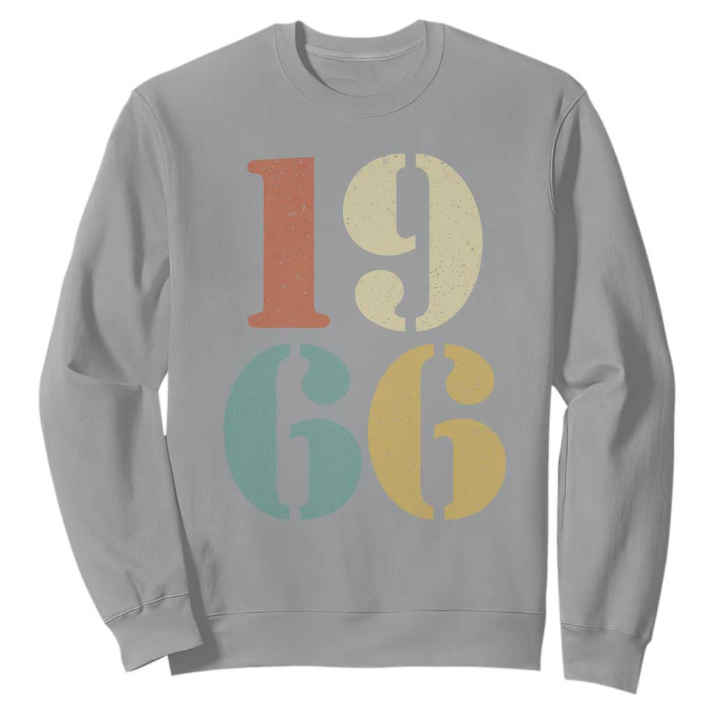 60th Birthday Sweatshirt Classic Retro 1966 60 Year Old Gifts TS10 Sport Gray Print Your Wear