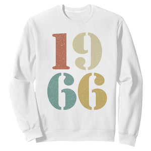 60th Birthday Sweatshirt Classic Retro 1966 60 Year Old Gifts TS10 White Print Your Wear