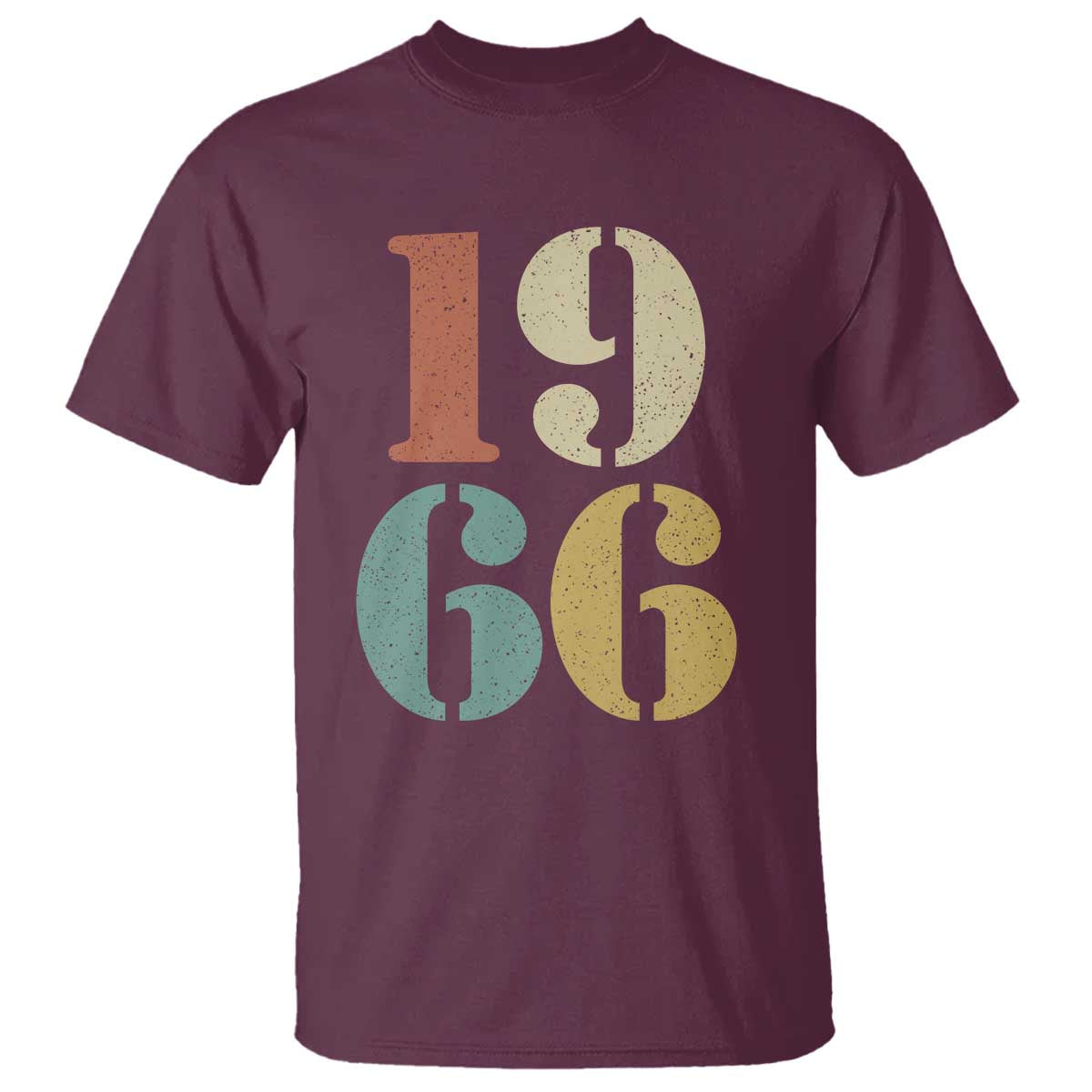 60th Birthday T Shirt Classic Retro 1966 60 Year Old Gifts TS10 Maroon Print Your Wear