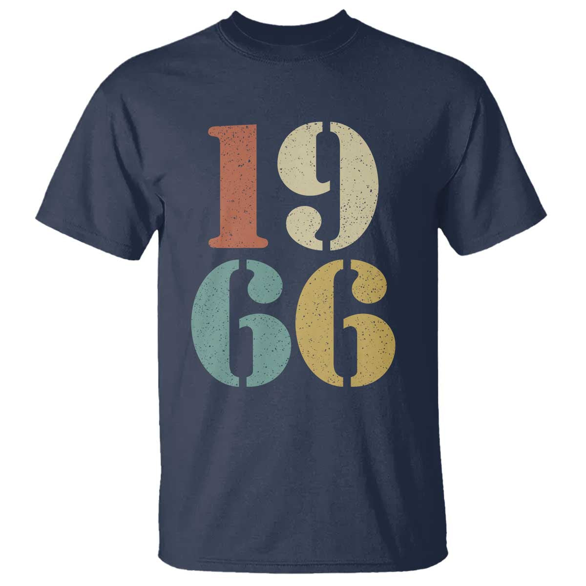 60th Birthday T Shirt Classic Retro 1966 60 Year Old Gifts TS10 Navy Print Your Wear