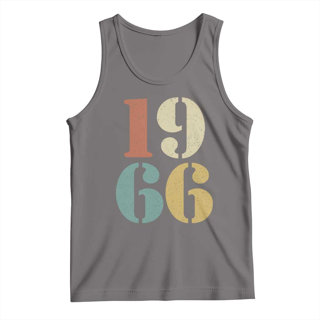 60th Birthday Tank Top Classic Retro 1966 60 Year Old Gifts TS10 Deep Heather Print Your Wear