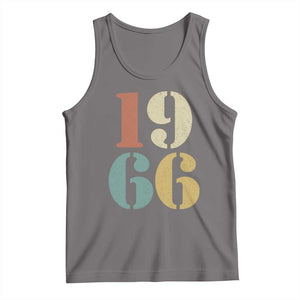 60th Birthday Tank Top Classic Retro 1966 60 Year Old Gifts TS10 Deep Heather Print Your Wear
