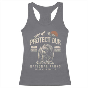 Protect Our National Parks Racerback Tank Top TS10 Charcoal Print Your Wear