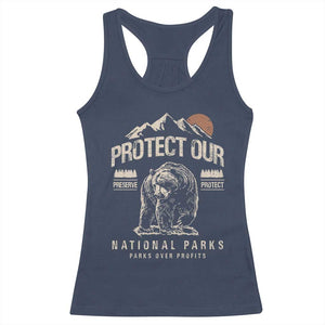 Protect Our National Parks Racerback Tank Top TS10 Navy Print Your Wear