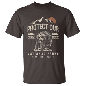 Protect Our National Parks T Shirt TS10 Dark Chocolate Print Your Wear