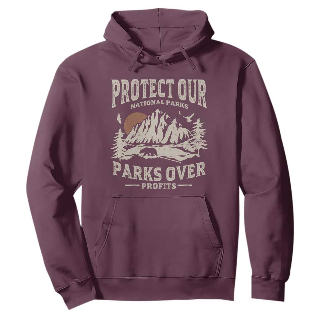Protect Our National Parks Hoodie Camping Hiking TS10 Maroon Print Your Wear
