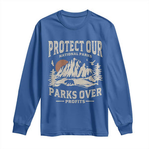 Protect Our National Parks Long Sleeve Shirt Camping Hiking TS10 Royal Blue Print Your Wear