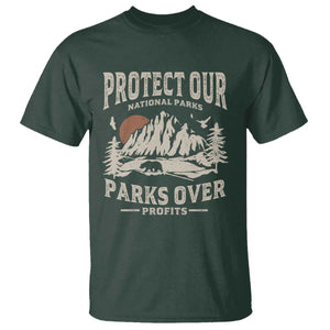 Protect Our National Parks T Shirt Camping Hiking TS10 Dark Forest Green Print Your Wear