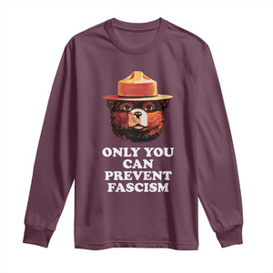 Protect Our National Parks Long Sleeve Shirt NPS Bear TS10 Maroon Print Your Wear