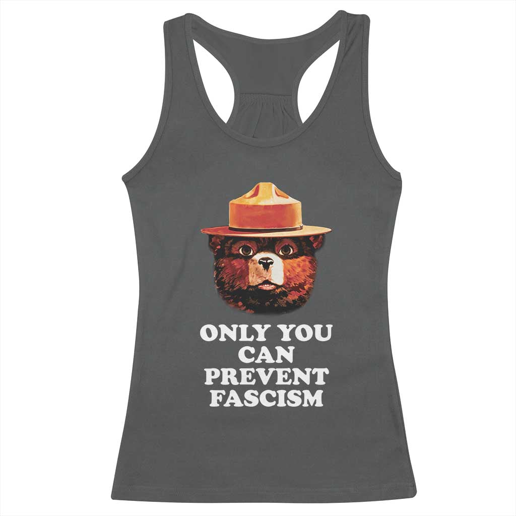 Protect Our National Parks Racerback Tank Top NPS Bear TS10 Dark Heather Print Your Wear