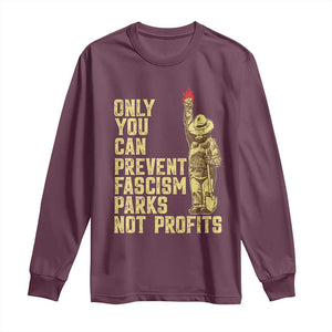 Protect Our National Parks Long Sleeve Shirt Bear Progressive Funny Gift TS10 Maroon Print Your Wear