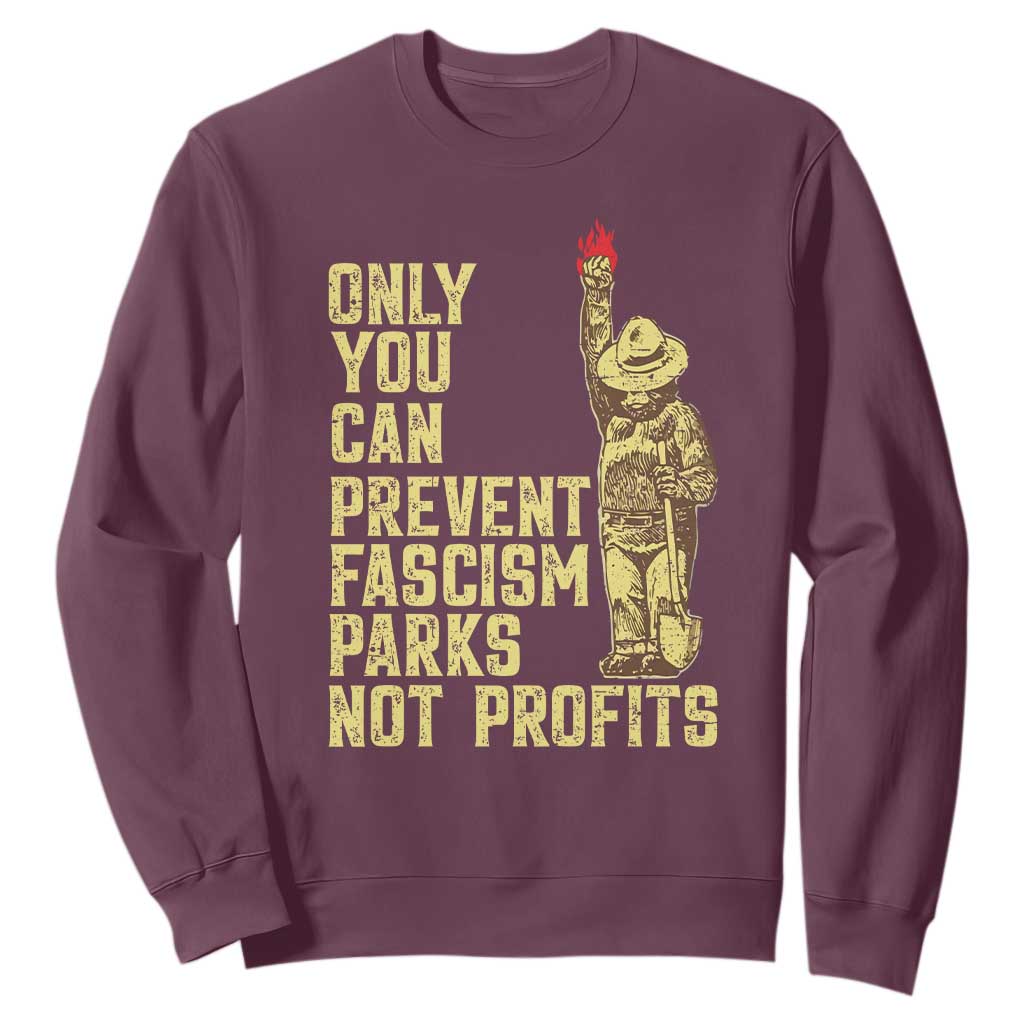 Protect Our National Parks Sweatshirt Bear Progressive Funny Gift TS10 Maroon Print Your Wear