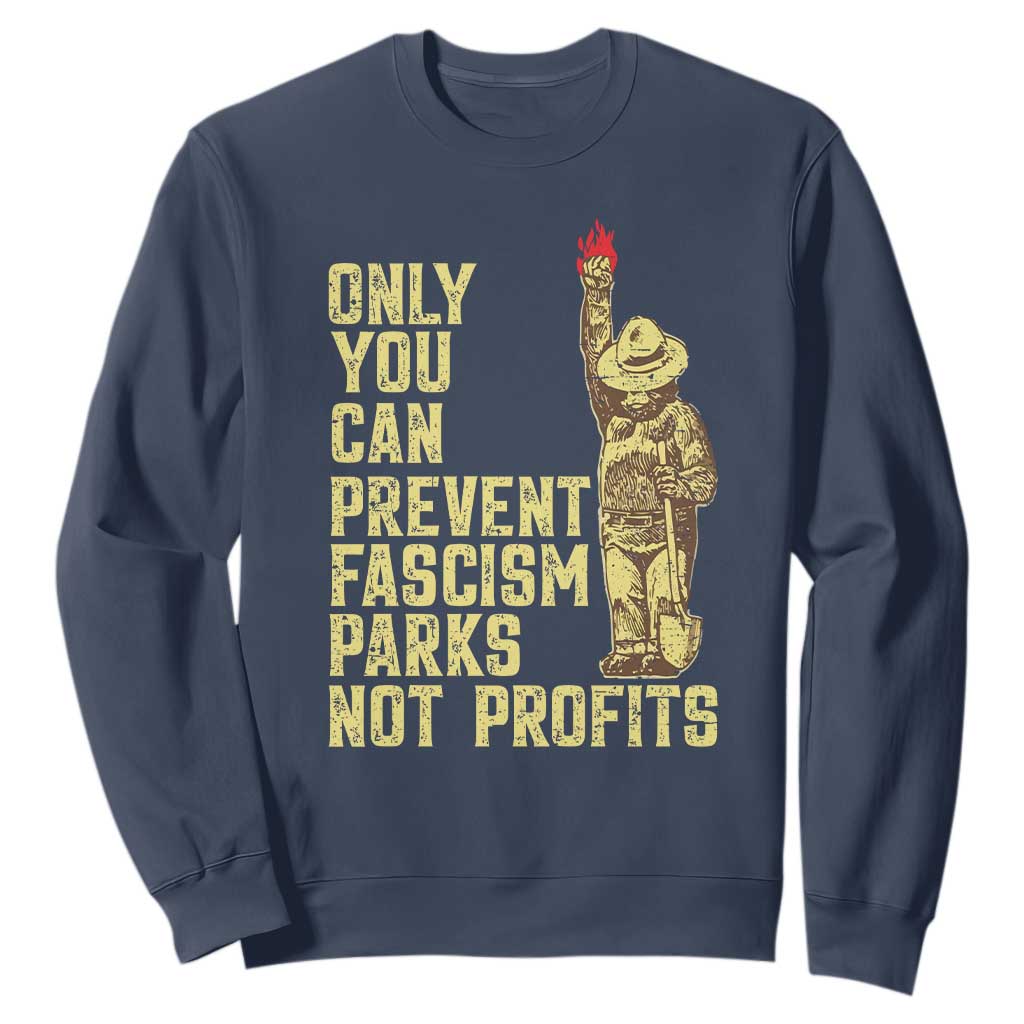 Protect Our National Parks Sweatshirt Bear Progressive Funny Gift TS10 Navy Print Your Wear