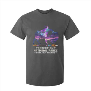 Protect Our National Parks T Shirt For Kid Bison Forest Starscape Aurora TS10 Dark Heather Print Your Wear