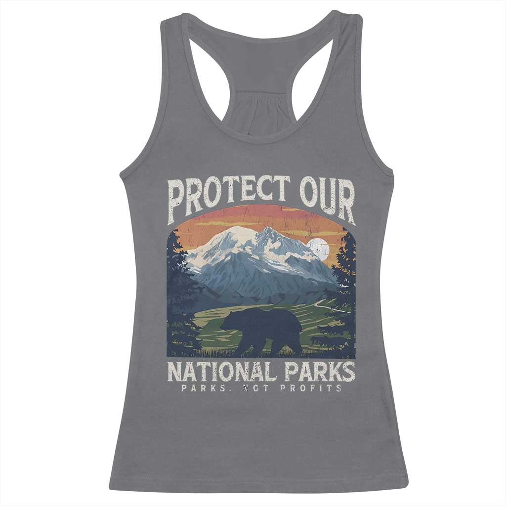 Protect Our National Parks Racerback Tank Top Vintage NPS Bear Mountains TS10 Charcoal Print Your Wear