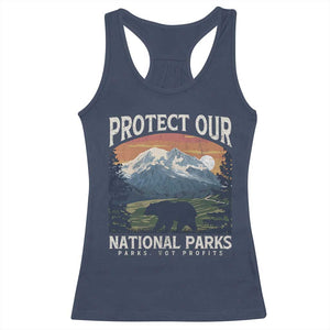 Protect Our National Parks Racerback Tank Top Vintage NPS Bear Mountains TS10 Navy Print Your Wear