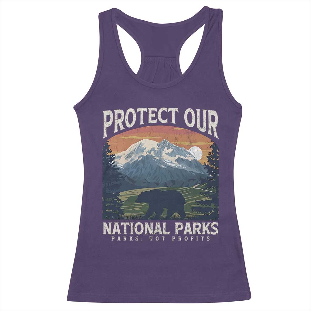 Protect Our National Parks Racerback Tank Top Vintage NPS Bear Mountains TS10 Purple Print Your Wear