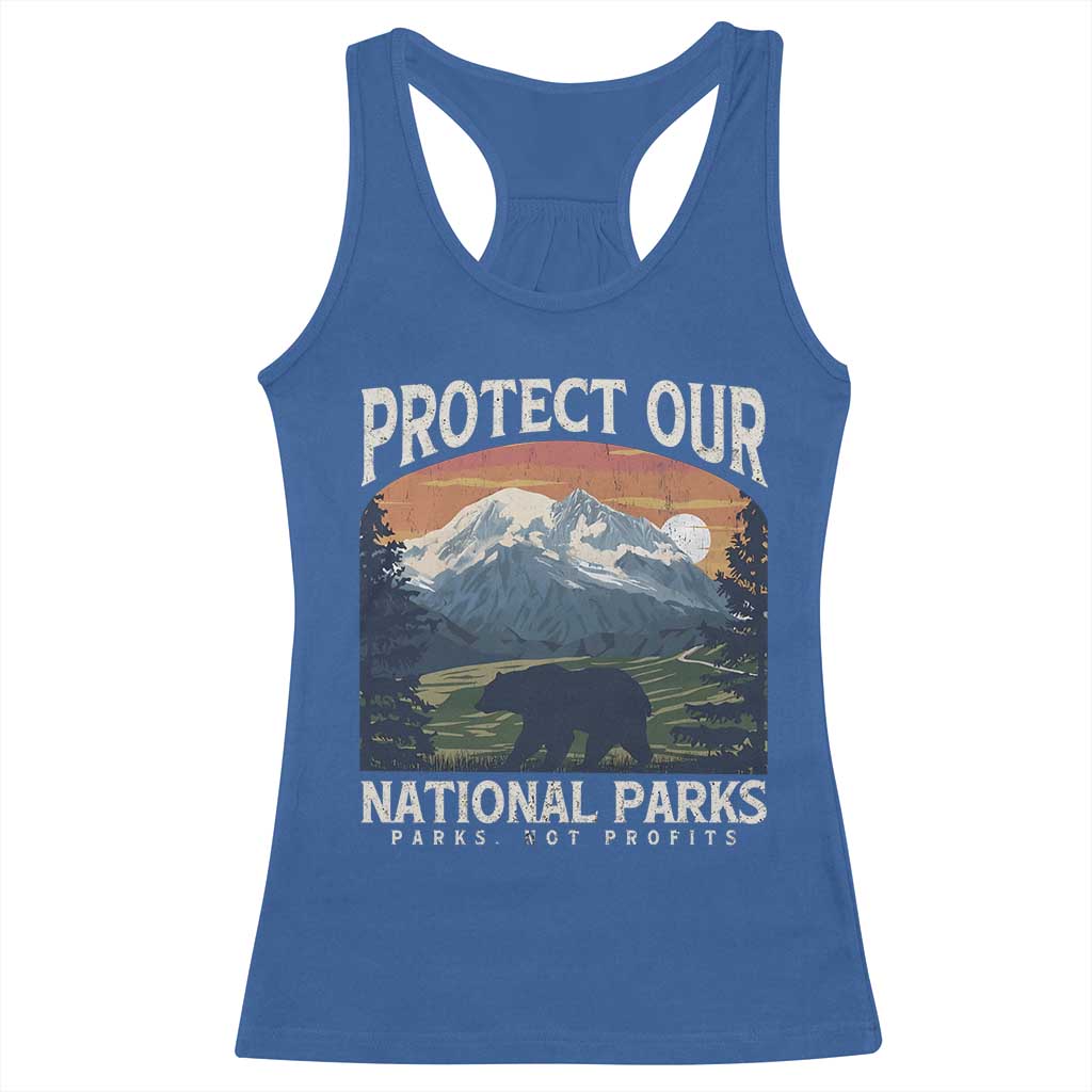 Protect Our National Parks Racerback Tank Top Vintage NPS Bear Mountains TS10 Royal Blue Print Your Wear