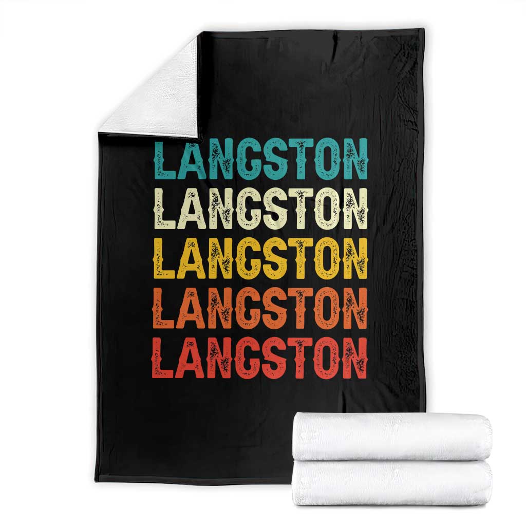 Langston Throw Blanket Oklahoma Retro Vintage City TS10 Black Print Your Wear