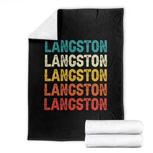 Langston Throw Blanket Oklahoma Retro Vintage City TS10 Black Print Your Wear