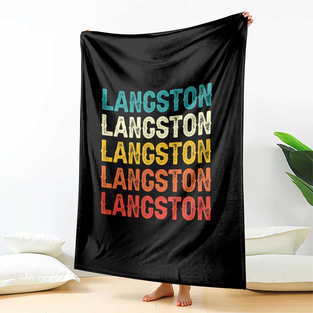 Langston Throw Blanket Oklahoma Retro Vintage City TS10 Print Your Wear