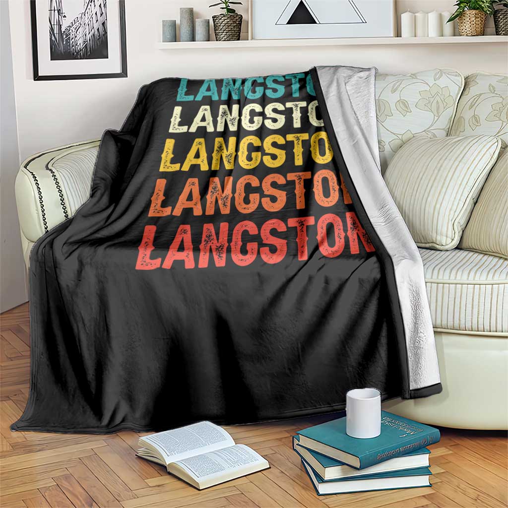Langston Throw Blanket Oklahoma Retro Vintage City TS10 Print Your Wear